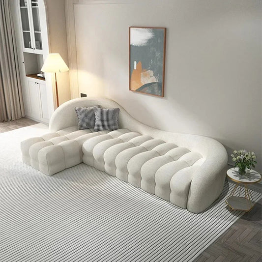 White Comfortable Puff Sofa Luxury Designer Elegant Modern Sofa Bedrooms Soft Reclining Fauteuil Salon Living Room Furniture